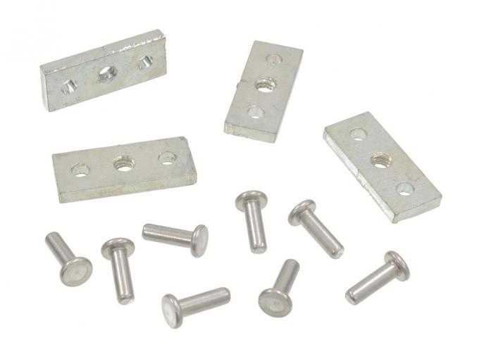 63-73 Rear Exhaust / Valance Panel Nut Plate and Rivet Set