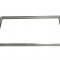 Corvette License Plate Frame / Bezel - Clip-On Stainless Steel