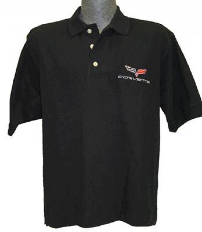 Polo Shirt Championship Black C6 Logo