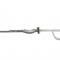 63 Oil Dipstick - 340 - 360 HP Chrome Handle - Correct