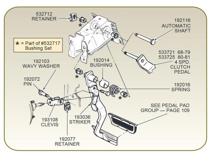 80-81 Clutch Pedal