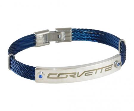 C7 Sign Ladies Blue Cable Bracelet 7.25"