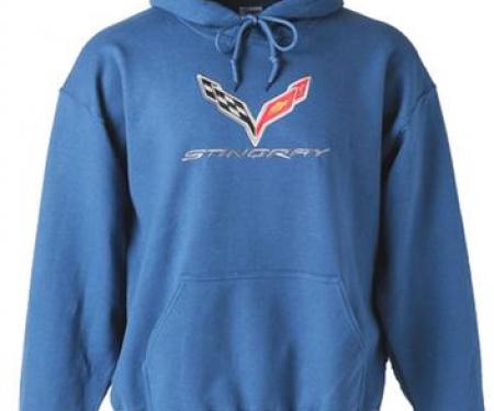 Hoodie / Hooded Sweatshirt With C7 Logo Blue