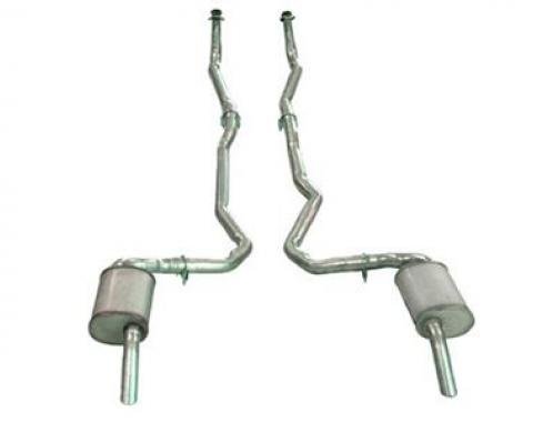 1974-1979 Hideaway Dual Exhaust System L-82 Design Automatic 2" To 2 1/2"