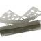 CarArt Brushed Metal 15"x6" - Table / Desktop Artwork 53-62 C1 Crossflag Emblem