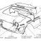 56-57 Nose Panel Bonding Strip - Left