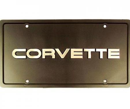 License Plate - Chrome C4 Style Lettering With Black Boarder