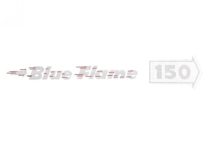 1954-1955 6 Cylinder Blue Flame 150 Valve Cover Decal