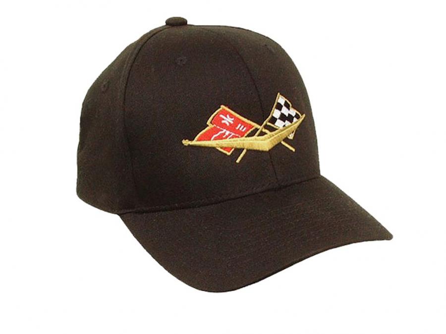 Hat - Black Flex Fit With C1 Embroidered Emblem ( L / XL ) Fits 7 3/8\