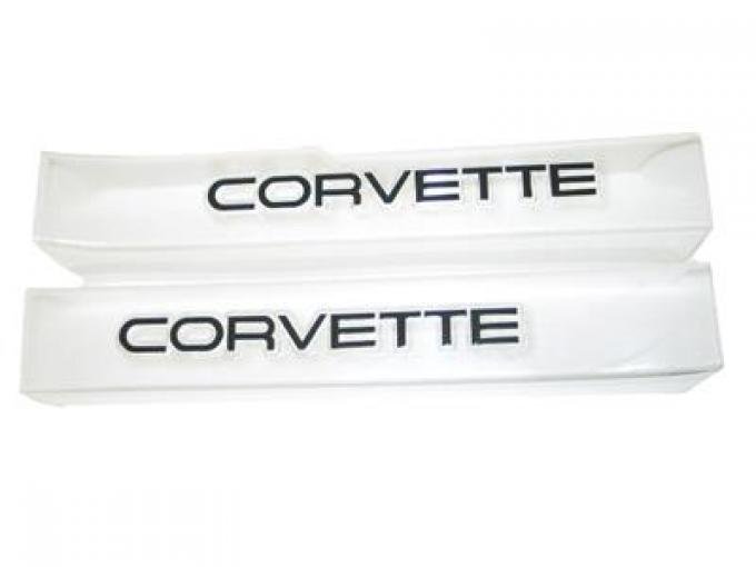 88-89 Door Sill Protection Covers - Clear With Black Logo