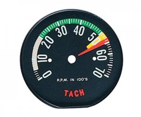 61-62 Tach / Tachometer Face 5500 Red - 1961 Late