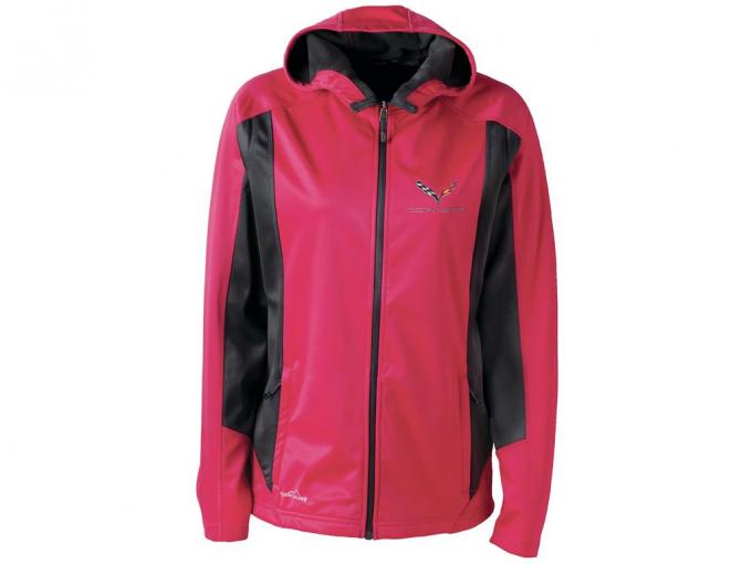 Jacket C7 Corvette Ladies Pink Soft Shell