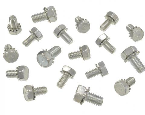 Redline Restomotive® 1956-1982 Chevrolet Corvette 18 Piece Correct Oil Pan Bolts with "L" Headmark
