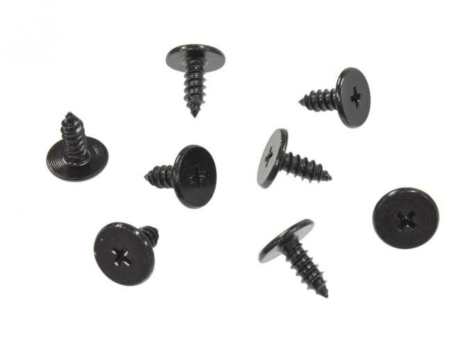 63-67 Convertible Windshield Pillar Weatherstrip Retainer Screws - 8 Pieces