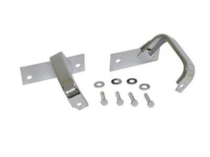 70-76 Chrome Radiator Top Brackets - 350 / 454 With 27.5" Radiator