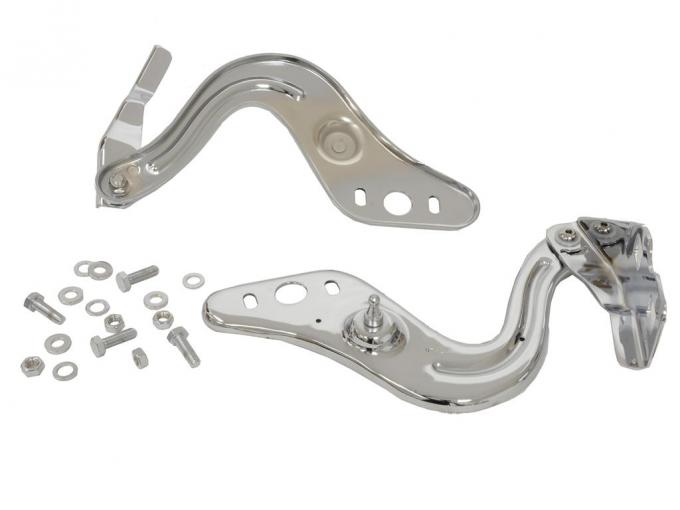 05-13 Hood Hinges - Chrome - Pair