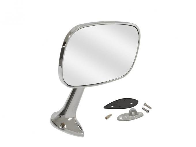 75-79 Mirror - Left Outside Chrome With Mount Kit Large Head
