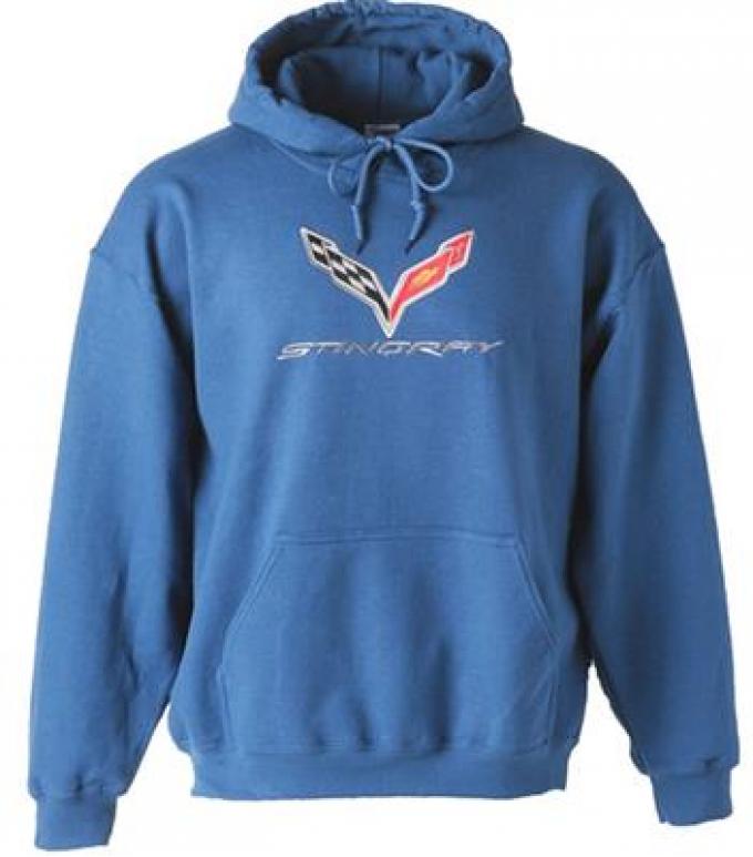 Hoodie / Hooded Sweatshirt With C7 Logo Blue