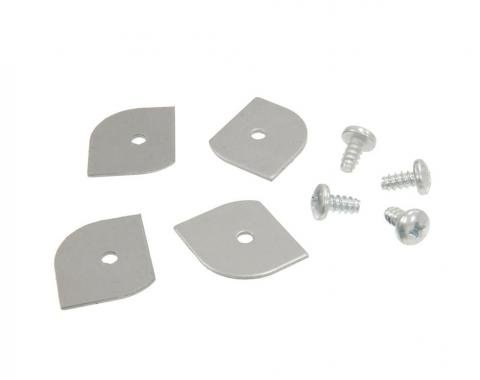 53-62 Glove Box Door Moulding Clip - 4 Retainers With 4 Screws