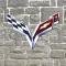 Metal Sign - C7 Corvette Emblem - 24" X 16" - Photo Steel