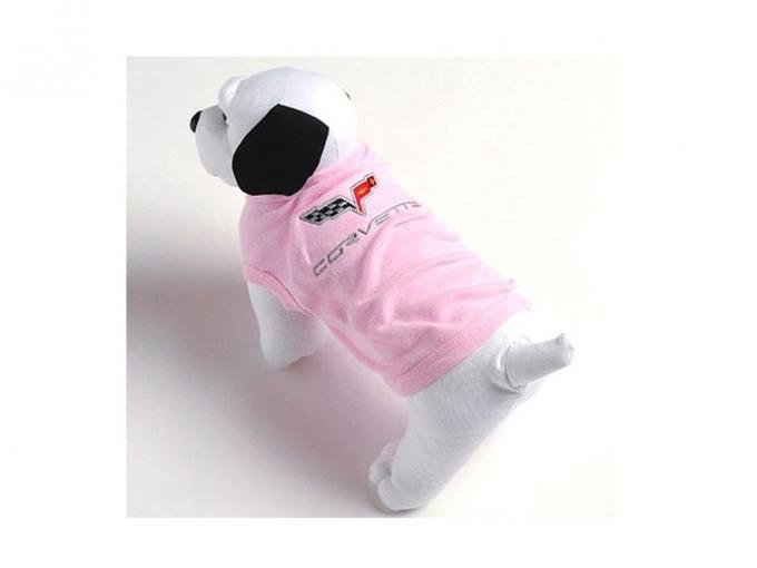 Dog Tank Top Pink With Corvette C6 Logo