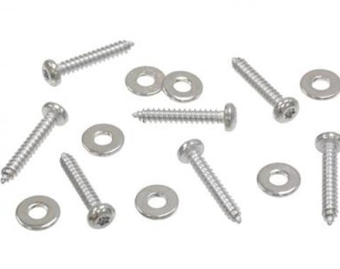 97-13 Door Jamb Chrome Detail Screws 8 Pieces