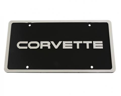 License Plate - C4 Style Lettering With Chrome Border