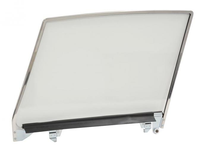 56-62 Left Side Door Glass Assembly With Frame - Clear Glass
