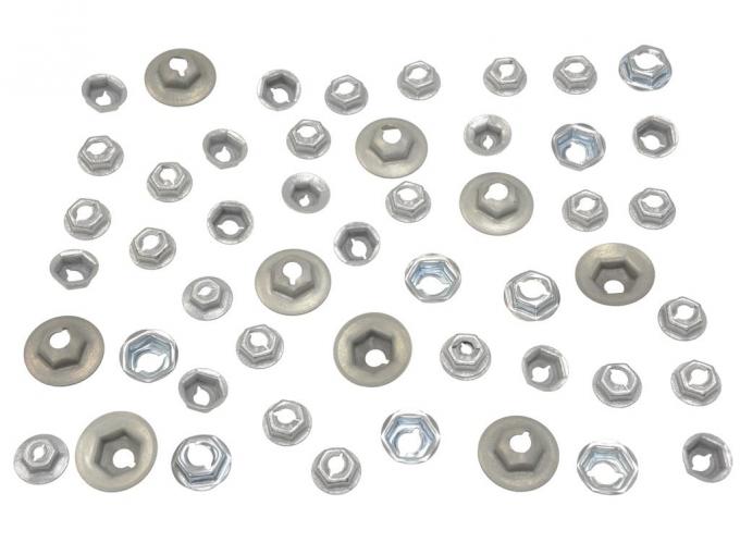 63 Exterior Trim And Emblem Speednut Kit (51 Pieces)