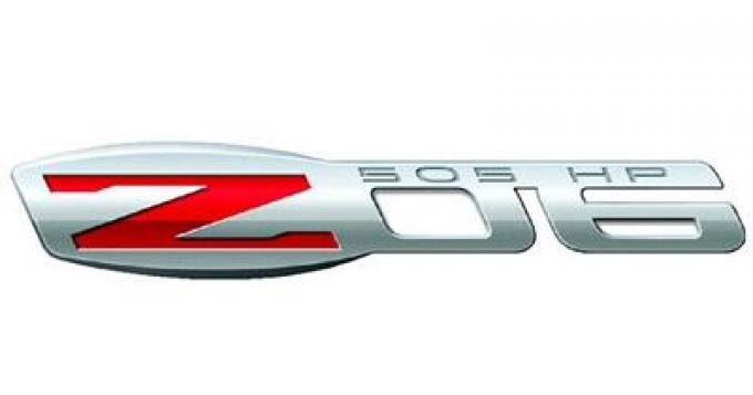Metal Sign - C6 Z06 Emblem - 36" X 7" - Photo Steel