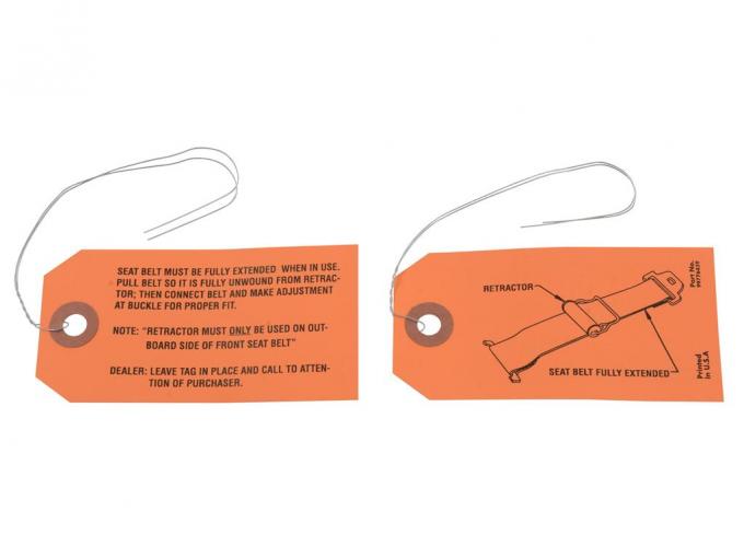 65-66 Seat Belt Retractor Tag