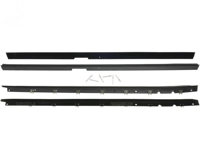 84-89 Door Inner and Outer Glass Window Seals / Belt Mouldings (Set of 4)