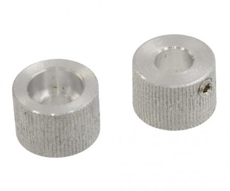 56-62 Windshield Wiper Transmission Knurled End Caps - Pair