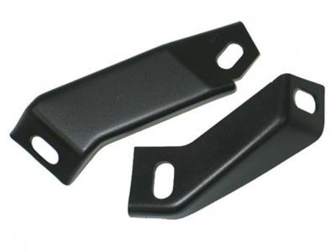 70-72 Fan Shroud Lower To Crossmember Mount Brackets - For Metal Shroud - Pair