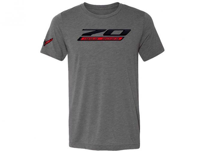 Corvette 70th Annivera Gray T-Shirt