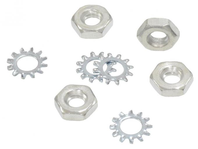 63-67 Parking Light Nut Mount Kit - Front With Washer - 8 Pieces
