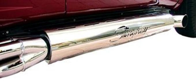 63-82 Side Exhaust Shields Stingray Script Pair