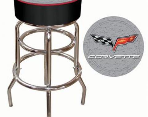 Counter Stool - Gray With C6 Logo