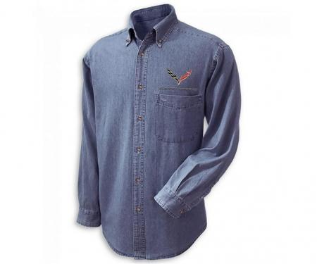 C7 Corvette Men's Denim Shirt