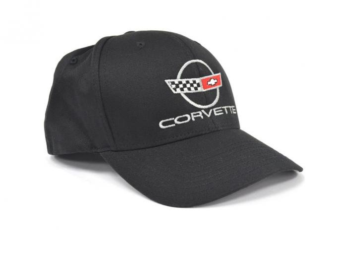 Hat - Black Flex Fit With C4 Embroidered Emblem ( L / Xl ) Fits 7 3/8" To 7 5/8"