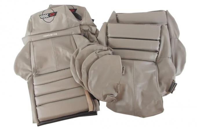 91-92 C4 Embroidered Leather Sport Seat Covers
