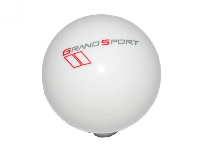 05-13 Shifter Knob - White 6 Speed With Grand Sport Logo