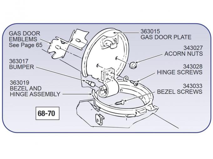 1968-1970 Gas Door Plate