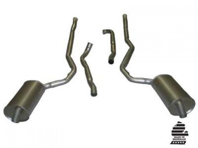 1968-1972 Exhaust System Carbon Steel Automatic w/ 2" To 2 1/2" N11 Mufflers