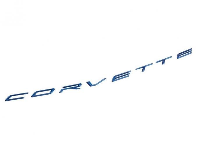 2020-2023 Elkhart Lake Blue Rear Corvette Script Emblem
