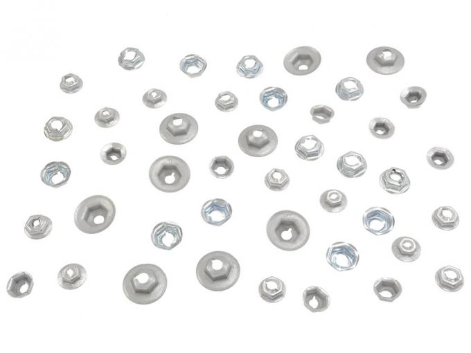 66 Exterior Trim And Emblem Speednut Kit (47 Pieces)