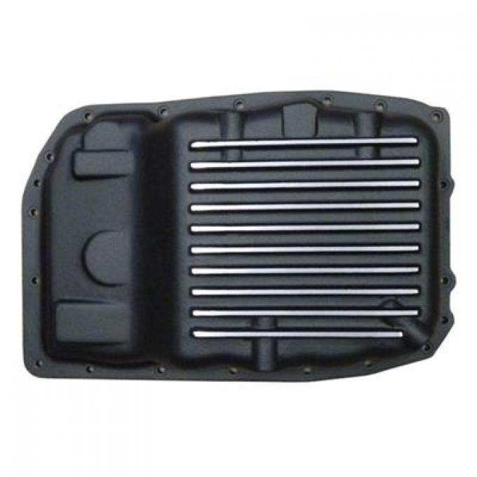 06-13 Transmission Pan Automatic Cast Aluminum Black Powder Coated