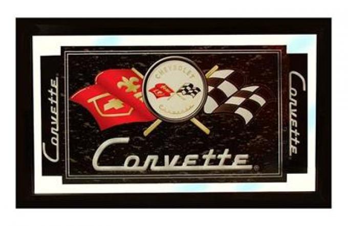 Pub Mirror - C1 Corvette Logo