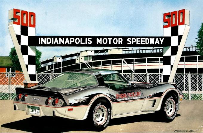 78 Indy 11" X 17" Giclee Print By Dana Forrester