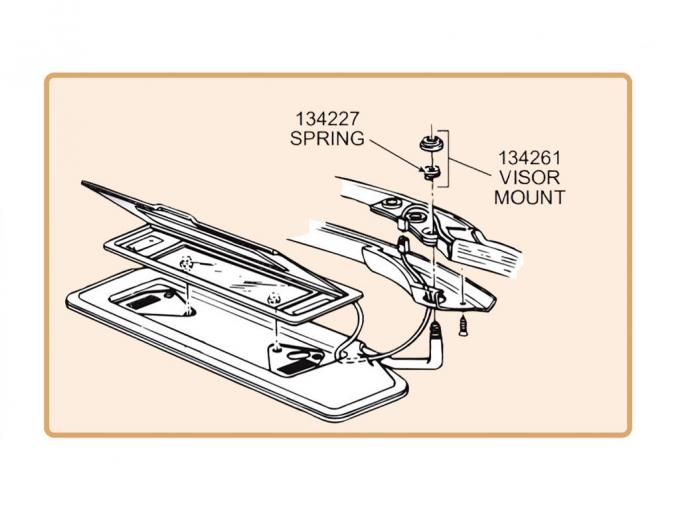 84-96 Sunvisor Support Spring